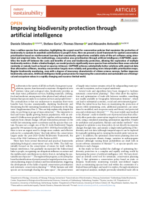通过人工智能改善生物多样性保护